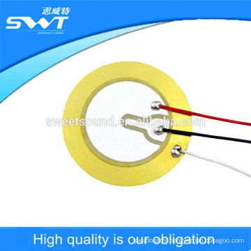 Factory of wired piezo ceramic elements with solder wire